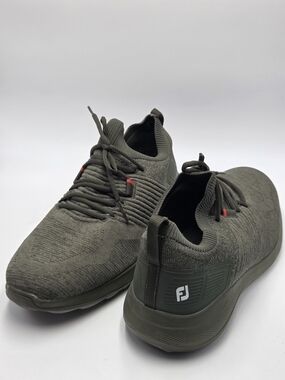 FootJoy Flex Men's US12 Olive Green Knit Spikeless Golf Sneakers